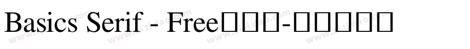 Basics Serif - Free手机版字体转换